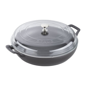 Staub Cast Iron 3.5-qt Braiser with Glass Lid - The Cook's Nook Gourmet Kitchenware Store Tulsa OK