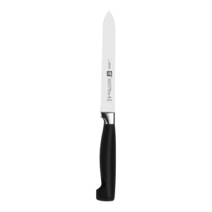 ZWILLING J.A. Henckels Four Star 5-inch Serrated Utility Knife - The Cook's Nook Gourmet Kitchenware Store Tulsa OK